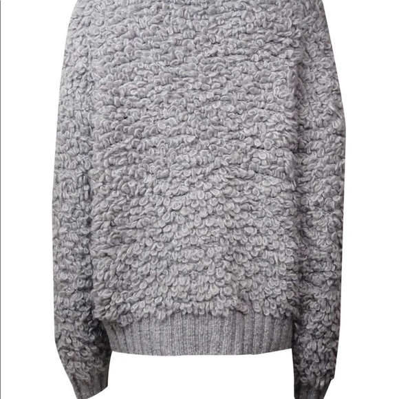 MICHAEL KORS Wool Sherpa Shag Loop GRAY Sweater - Picture 6 of 6